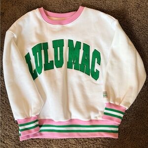 White and Green Sweatshirt